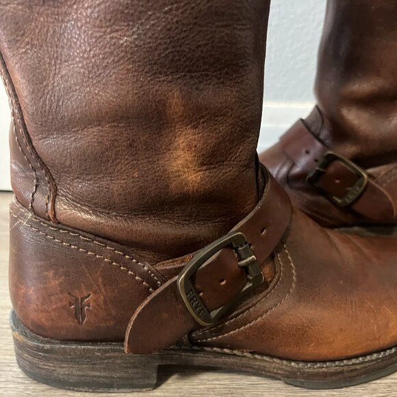 Frye Brown Leather Riding Boots - Picture 3 of 6